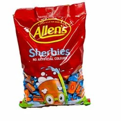 Allen's Sherbies 850g Bag By Allens Old Aussie Favourites & Classic Retro Lollies