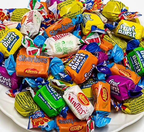 Allen's Allens And Pascall Wrapped Lollies 1kg Candy, LOLLIES & Confectionery