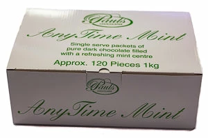 Paul's Confectionery MINTS & Mint-Flavoured Lollies Any Time Mint Chocolates - After Dinner Mints 1kg