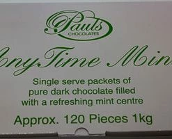 Paul's Confectionery MINTS & Mint-Flavoured Lollies Any Time Mint Chocolates - After Dinner Mints 1kg