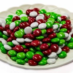 Confectionery House Christmas Chocolate Drops - Red, White, Green 400g Chocolates - Milk, Dark & White