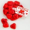Lolliland Hearts - Milk Chocolate 77g Bag - Red Foil Hearts Red-Coloured Lollies