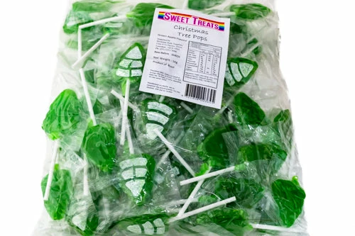 Brisbane Bulk Supplies Christmas Lollipops - Christmas Trees Pops 1kg