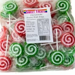 Brisbane Bulk Supplies Christmas Lollipops - Red 'n Green Swirl Pops 1kg