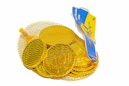 Laica Christmas Gold Coins In Mesh Bags 75g CHILDREN'S Party Lollies
