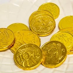 Laica Christmas Gold Coins In Mesh Bags 75g CHILDREN'S Party Lollies