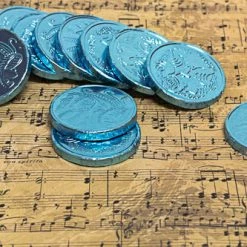 Sunshine Confectionery CHILDREN'S Party Lollies Blue Foil Milk Chocolate Coins