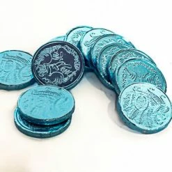 Sunshine Confectionery CHILDREN'S Party Lollies Blue Foil Milk Chocolate Coins