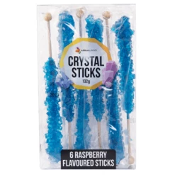 Lolliland Crystal Sticks - Royal Blue 6 Sticks Candy, LOLLIES & Confectionery
