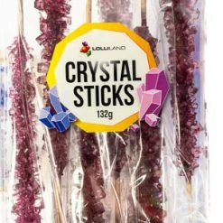 Lolliland Crystal Sticks - Purple 6 Sticks Candy, LOLLIES & Confectionery