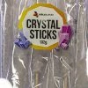 Lolliland Candy, LOLLIES & Confectionery Crystal Sticks - White 6 Sticks
