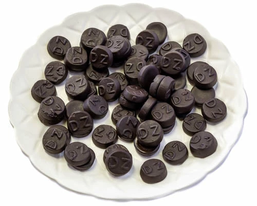 Kraepelien And Holm Dutch Double Salt Licorice 1kg - Dubbel Zout Rond DUTCH Licorice