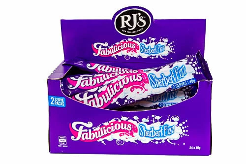 Sunshine Confectionery Outlet Fabulicious Sherbet Fizz 40g Jelly Lollies & Gummy Lollies