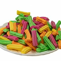Cooks Confectionery Mini Fruit Sticks - Mixed Colours 500g
