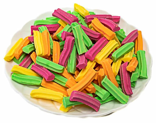 Cooks Confectionery Mini Fruit Sticks - Mixed Colours 500g