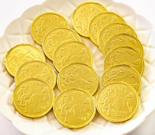 Sorini Bulk Chocolate & Lollies Gold $1 Milk Chocolate Coins 5kg