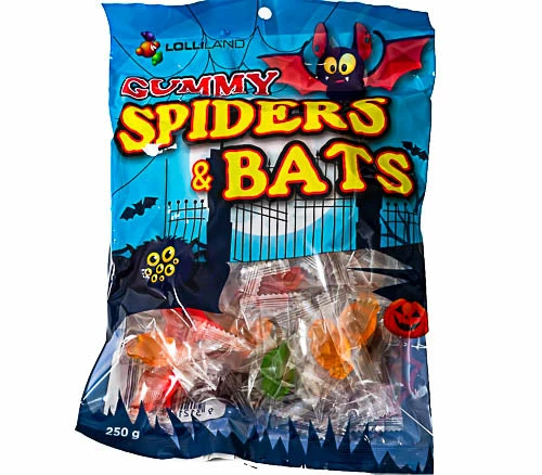 Lolliland Novelty Confectionery Halloween - Spiders & Bats (Gummy)