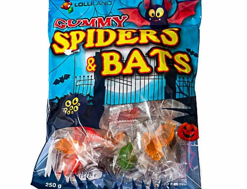 Lolliland Novelty Confectionery Halloween - Spiders & Bats (Gummy)