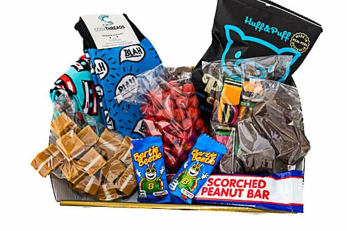 Sunshine Confectionery Hamper - Sweets, Chocs And Socks Hampers