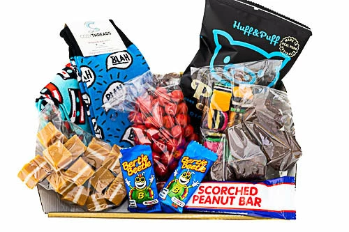 Sunshine Confectionery Hamper - Sweets, Chocs And Socks Hampers