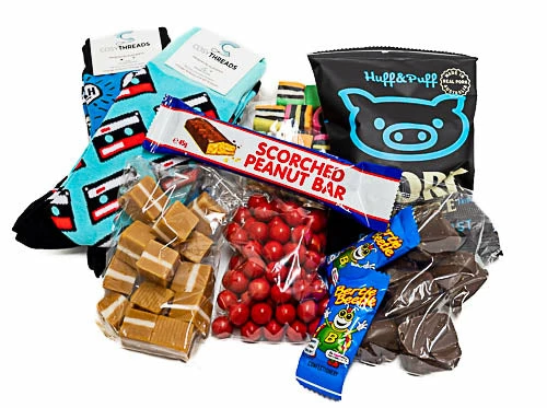 Sunshine Confectionery Hamper - Sweets, Chocs And Socks Hampers