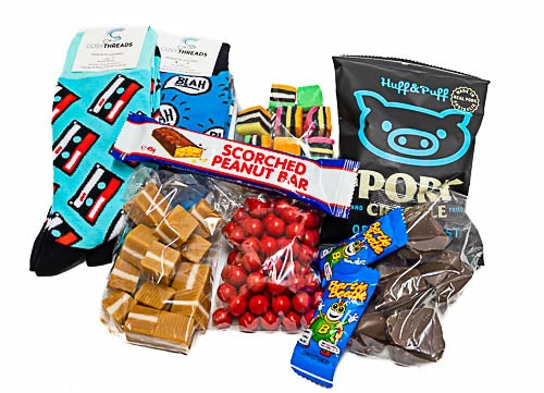 Sunshine Confectionery Hamper - Sweets, Chocs And Socks Hampers