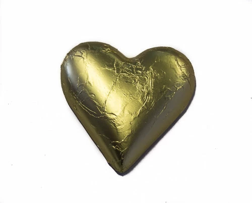 Paul's Confectionery Hearts - Milk Chocolate Hearts In Gold Foil 30g Chocolates - Milk, Dark & White