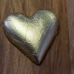 Paul's Confectionery Hearts - Milk Chocolate Hearts In Gold Foil 30g Chocolates - Milk, Dark & White