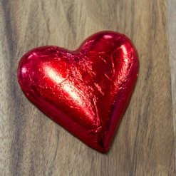 Paul's Confectionery Chocolates - Milk, Dark & White Hearts - Milk Chocolate Hearts In Red Foil 30g