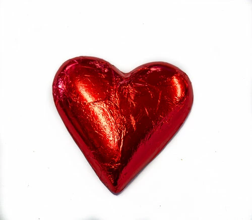 Paul's Confectionery Hearts - Milk Chocolate Hearts In Red Foil 30g Tub Chocolates - Milk, Dark & White