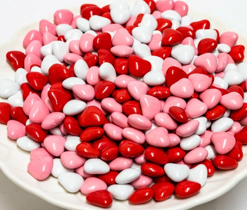Lolliland Red, Pink And White Chocolate Hearts Candy Shell 1kg