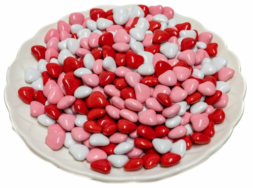 Lolliland Red, Pink And White Chocolate Hearts Candy Shell 1kg