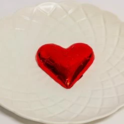 Paul's Confectionery Hearts - Milk Chocolate 30g Hearts In Assorted Foil Tub Of 30 Chocolates - Milk, Dark & White