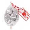 Lolliland Hearts - Milk Chocolate 77g Bag - Silver Foil Hearts WEDDING Lollies & Chocolates