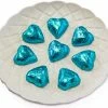 Paul's Confectionery Hearts - Milk Chocolate Hearts In Aqua Blue Foil Chocolates - Milk, Dark & White