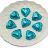Paul's Confectionery Hearts - Milk Chocolate Hearts In Aqua Blue Foil 1kg Chocolates - Milk, Dark & White