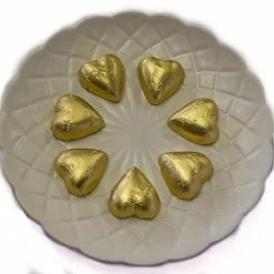 Paul's Confectionery Hearts - Milk Chocolate Hearts In Gold Foil 1kg