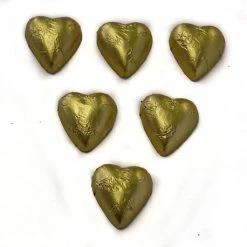 Paul's Confectionery Hearts - Milk Chocolate Hearts In Gold Foil 1kg