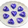 Chocolate Gems Hearts - Milk Chocolate Hearts In Mauve Foil Chocolates - Milk, Dark & White