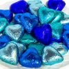 Paul's Confectionery Hearts - Milk Chocolate Hearts In Mixed Blue Foils 1kg