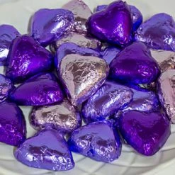 Paul's Confectionery Hearts - Milk Chocolate Hearts In Mixed Purple Foils
