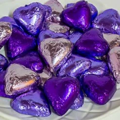 Paul's Confectionery Hearts - Milk Chocolate Hearts In Mixed Purple Foils