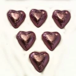Paul's Confectionery Hearts - Chocolate Hearts In Light Pink Foil (5kg Bulk)