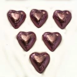 Paul's Confectionery Hearts - Milk Chocolate Hearts In Light Pink Foil 1kg