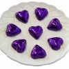 Chocolate Gems Hearts - Milk Chocolate Hearts In Purple Foil