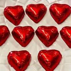Paul's Confectionery Hearts - Milk Chocolate Hearts In Red Foil 1kg