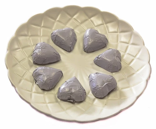 Sunshine Confectionery Hearts - Milk Chocolate Hearts In White Foil