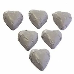 Sunshine Confectionery Hearts - Milk Chocolate Hearts In White Foil