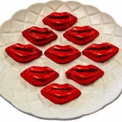 Chocolate Gems Kisses - Milk Chocolate Lips In Red Foil 400g