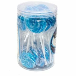 Lolliland Lollipops - Blue N White Mini Swirly Lollipop 24pc